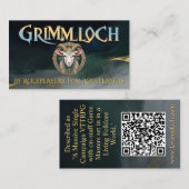 Carte De Visite Emblème de chèvre Grimmloch Fantasy RPG (Devant / Derrière)