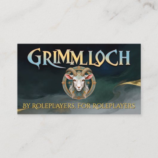 Carte De Visite Emblème de chèvre Grimmloch Fantasy RPG (Devant)