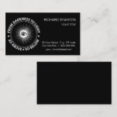 Carte De Visite emblème de la franc-maçonnerie (Devant / Derrière)