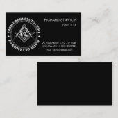 Carte De Visite emblème de la franc-maçonnerie (Devant / Derrière)