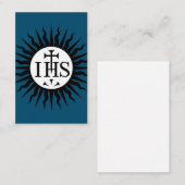 Carte De Visite Emblème de la Société de Jésus (Devant / Derrière)