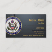 Carte De Visite Emblème du système d'attachement à la défense (DAS (Dos)