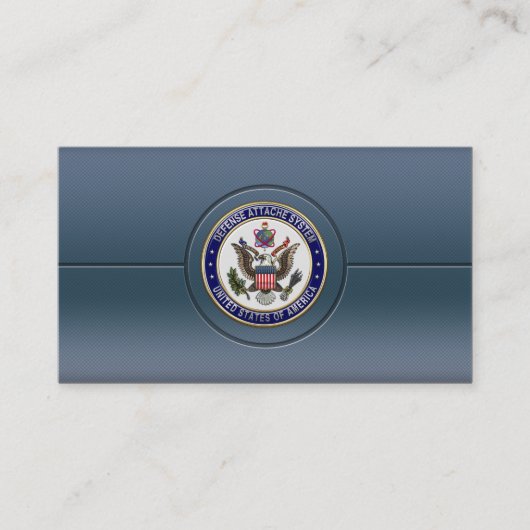 Carte De Visite Emblème du système d'attachement à la défense (DAS (Devant)