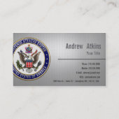 Carte De Visite Emblème du système d'attachement à la défense (DAS (Dos)