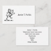 Carte De Visite Emblème héraldique du lion debout (Devant / Derrière)