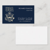 Carte De Visite emblème national des États-Unis (Devant / Derrière)