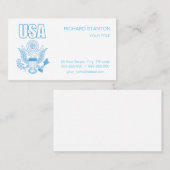 Carte De Visite emblème national des États-Unis (Devant / Derrière)