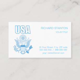 Carte De Visite emblème national des États-Unis