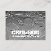 Carte De Visite Embossé Look Classic Car (Dos)