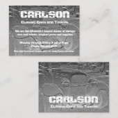 Carte De Visite Embossé Look Classic Car (Devant / Derrière)