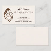 Carte De Visite Embrace de la mère Doula & Midwoman (Devant / Derrière)