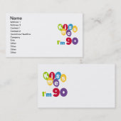 Carte De Visite Embrasse-moi J'ai 90 T-shirts et cadeaux d'anniver (Devant / Derrière)