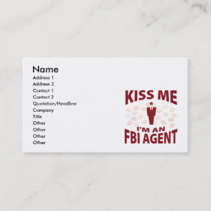 Carte De Visite Embrassez-moi que je suis un agent du FBI