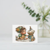 Carte De Visite Embroidery / Sewing / Seamstress  (Debout devant)