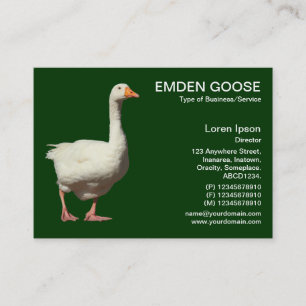 Carte De Visite Emden Goose - Forêt sombre  Vert