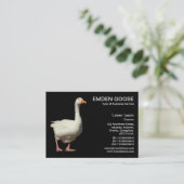 Carte De Visite Emden Goose - Noir (Debout devant)