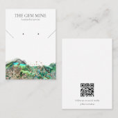 Carte De Visite Emerald Agate Gemstone Jewelry Display Card (Devant / Derrière)