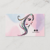 Carte De Visite Emerald Beauté Parlante Femme coiffeuse (Dos)