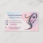 Carte De Visite Emerald Beauté Parlante Femme coiffeuse (Devant)