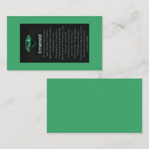Carte De Visite Emerald Crystal Signification Bijoux Display Gemst