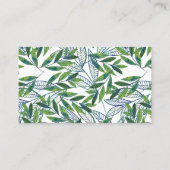 Carte De Visite Emerald Foliage Motif - Thérapiste (Dos)