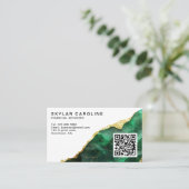 Carte De Visite Emerald Gold Financial advisors RQ Code (Debout devant)