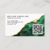 Carte De Visite Emerald Gold Financial advisors RQ Code (Devant)