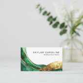 Carte De Visite Emerald Gold Wedding and Event Stylists (Debout devant)