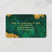 Carte De Visite Emerald Green and gold Abstract  (Dos)