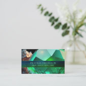 Carte De Visite Emerald Green Crystal Glam Luxe Elegant (Debout devant)