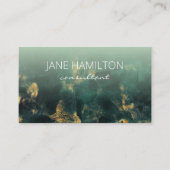 Carte De Visite Emerald Green et Gold Abstrait (Devant)