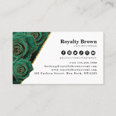 Carte de visite Emerald Green et Rose Gold (Dos)