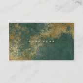 Carte De Visite Emerald Green Grungy Distressed Gold Vip (Devant)