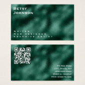 Carte de visite Emerald Green Metallic Foil (Devant & derrière)