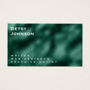 Carte de visite Emerald Green Metallic Foil