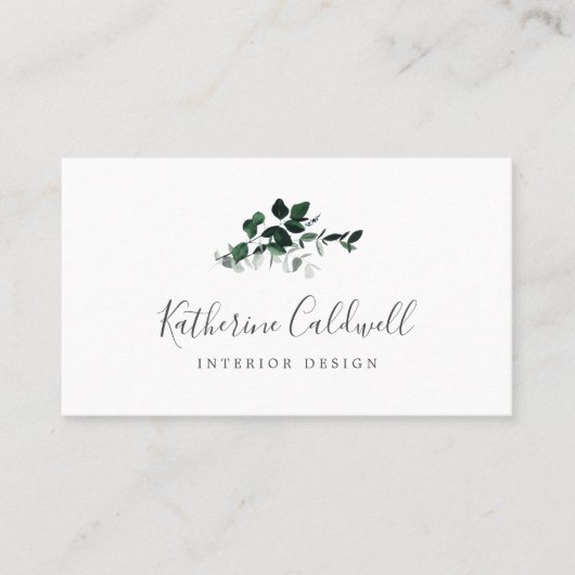 Carte de visite Emerald Greenery (Devant)