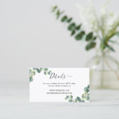Carte De Visite Emerald Greenery Mariage Website Details Card (Debout devant)