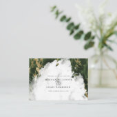 Carte De Visite Emerald Marbled Aquarelle Geode BarefootBride™ (Debout devant)