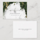 Carte De Visite Emerald Marbled Aquarelle Geode BarefootBride™ (Devant / Derrière)