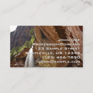 Carte De Visite Emerald Pool Falls III du Parc national de Zion