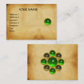 Carte De Visite EMERALD VERT MON, PARC AGATA GRAY, Or (Devant / Derrière)