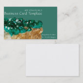 Carte De Visite Émeraude de pierre de pierre de Gemstones (Devant / Derrière)