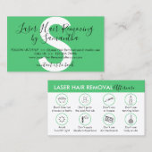 Carte De Visite Émeraude Green Hair Remoding Aftercare Instruction (Devant / Derrière)