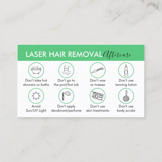 Carte De Visite Émeraude Green Hair Remoding Aftercare Instruction (Dos)