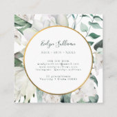 Carte de visite émeraude vert cercle or (Dos)