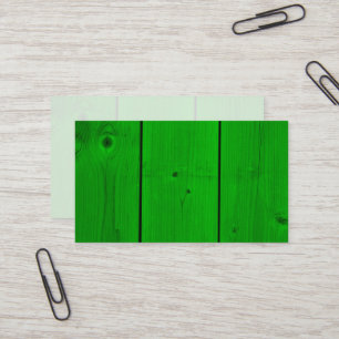 Carte De Visite Émeraude Vert clôture en bois Imprimer