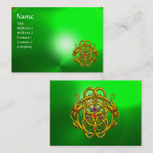Carte De Visite Émeraude verte TWIN DRAGONS (Devant / Derrière)