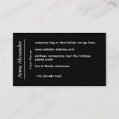 Carte De Visite Émergence Silencieuse | Design Abstrait Or Moderne (Dos)