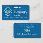 Carte de visite émergent de la déesse Turquoise bl (Devant / Derrière)