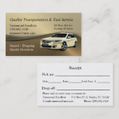 Carte De Visite Emmanuel Excellent service de taxi (Devant / Derrière)